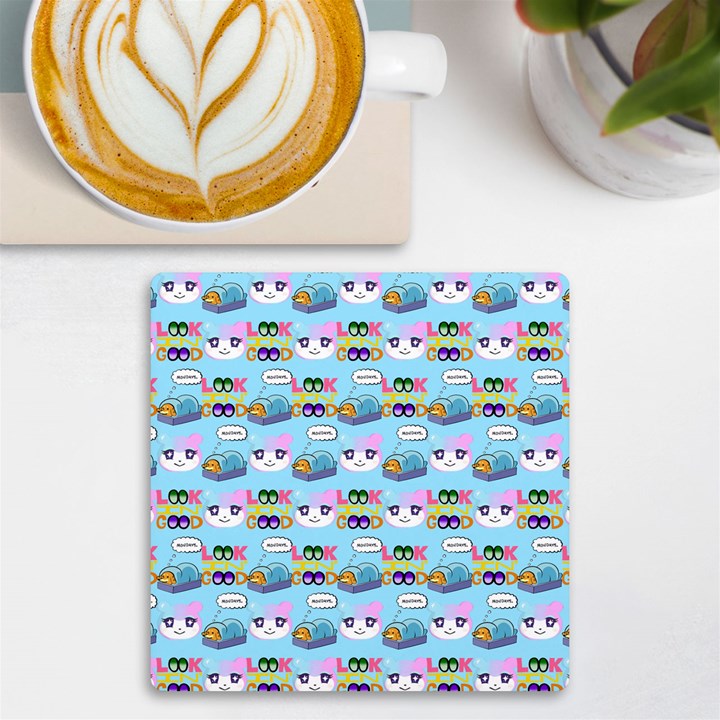 Look Cat UV Print Square Tile Coaster 