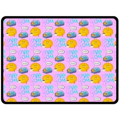 Cartoon Pattern Fleece Blanket (large)  by Sparkle