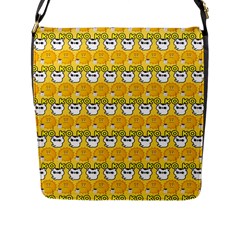 Cartoon Pattern Flap Closure Messenger Bag (l) by Sparkle