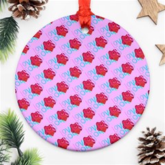 Stars Round Ornament (two Sides) by Sparkle