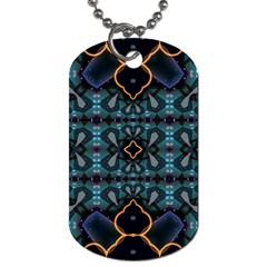 Blue Pattern Dog Tag (one Side) by Dazzleway