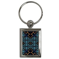 Blue Pattern Key Chain (rectangle) by Dazzleway