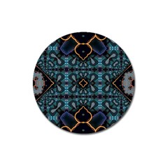 Blue Pattern Magnet 3  (round) by Dazzleway