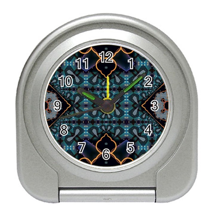 Blue pattern Travel Alarm Clock