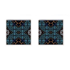 Blue Pattern Cufflinks (square)