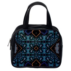 Blue Pattern Classic Handbag (one Side)