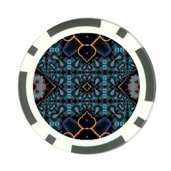 Blue Pattern Poker Chip Card Guard