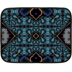 Blue Pattern Fleece Blanket (mini)