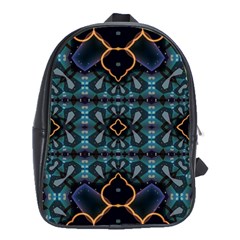 Blue Pattern School Bag (large)