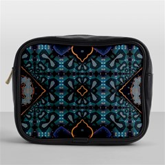 Blue Pattern Mini Toiletries Bag (one Side)