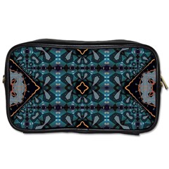 Blue Pattern Toiletries Bag (one Side) by Dazzleway