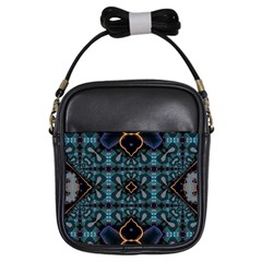 Blue Pattern Girls Sling Bag