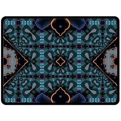 Blue Pattern Fleece Blanket (large) 