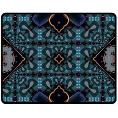 Blue Pattern Fleece Blanket (medium)  by Dazzleway