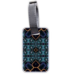 Blue Pattern Luggage Tag (two Sides) by Dazzleway