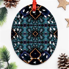 Blue Pattern Ornament (oval Filigree)