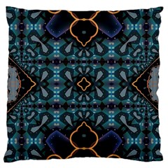 Blue Pattern Large Cushion Case (one Side) by Dazzleway