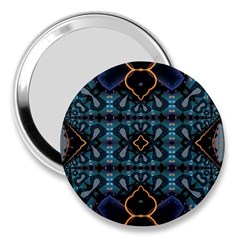 Blue Pattern 3  Handbag Mirrors