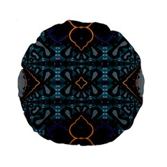 Blue Pattern Standard 15  Premium Round Cushions