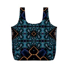 Blue Pattern Full Print Recycle Bag (m)