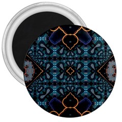 Blue Pattern 3  Magnets by Dazzleway