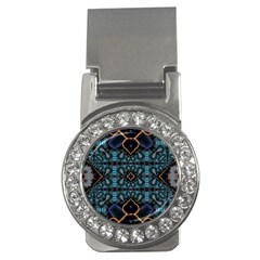 Blue Pattern Money Clips (cz) 