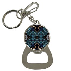 Blue Pattern Bottle Opener Key Chain by Dazzleway