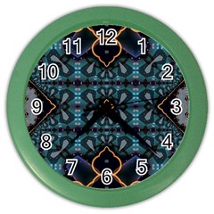 Blue Pattern Color Wall Clock