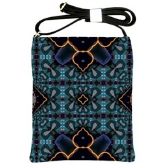 Blue Pattern Shoulder Sling Bag