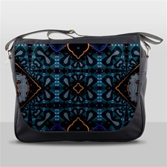 Blue Pattern Messenger Bag by Dazzleway