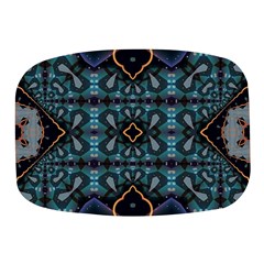 Blue Pattern Mini Square Pill Box by Dazzleway