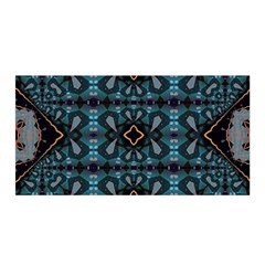 Blue Pattern Satin Wrap by Dazzleway