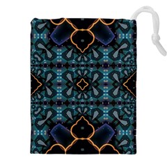 Blue Pattern Drawstring Pouch (5xl) by Dazzleway