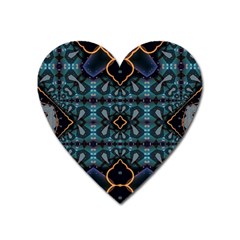 Blue Pattern Heart Magnet by Dazzleway