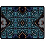 Blue pattern Fleece Blanket (Large)  80 x60  Blanket Front