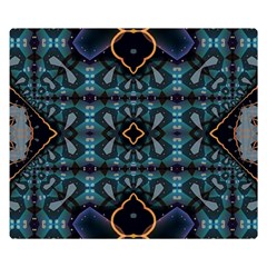 Blue Pattern Double Sided Flano Blanket (small)  by Dazzleway