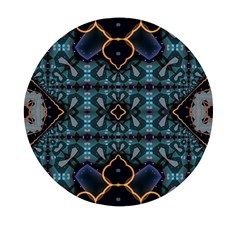 Blue Pattern Mini Round Pill Box (pack Of 3) by Dazzleway