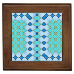 Turquoise Framed Tile by Dazzleway