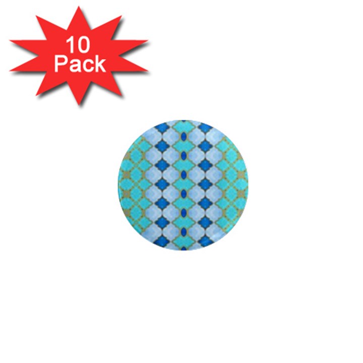 Turquoise 1  Mini Magnet (10 pack) 