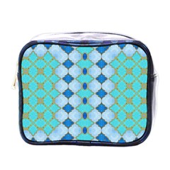 Turquoise Mini Toiletries Bag (one Side) by Dazzleway