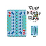 Turquoise Playing Cards 54 Designs (Mini) Front - Diamond10