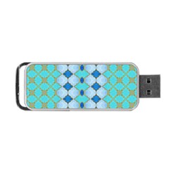 Turquoise Portable Usb Flash (one Side) by Dazzleway