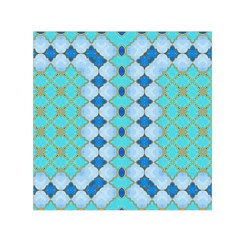 Turquoise Small Satin Scarf (square) by Dazzleway