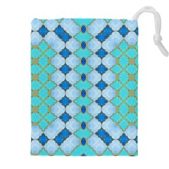 Turquoise Drawstring Pouch (4xl) by Dazzleway