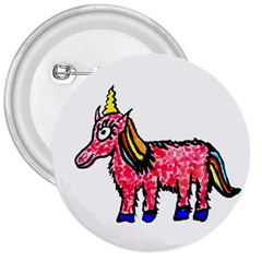 Unicorn Sketchy Style Drawing 3  Buttons by dflcprintsclothing