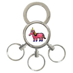 Unicorn Sketchy Style Drawing 3-ring Key Chain by dflcprintsclothing