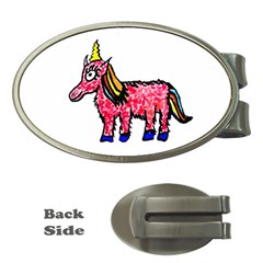 Unicorn Sketchy Style Drawing Money Clips (oval)  by dflcprintsclothing