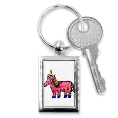 Unicorn Sketchy Style Drawing Key Chain (rectangle) by dflcprintsclothing