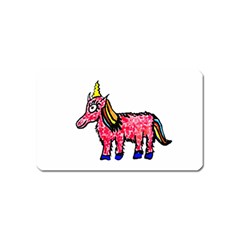 Unicorn Sketchy Style Drawing Magnet (name Card) by dflcprintsclothing