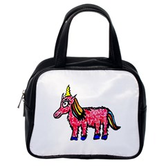 Unicorn Sketchy Style Drawing Classic Handbag (one Side) by dflcprintsclothing